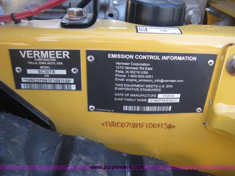 image for item L6456 2014 Vermeer SC30TX stump grinder