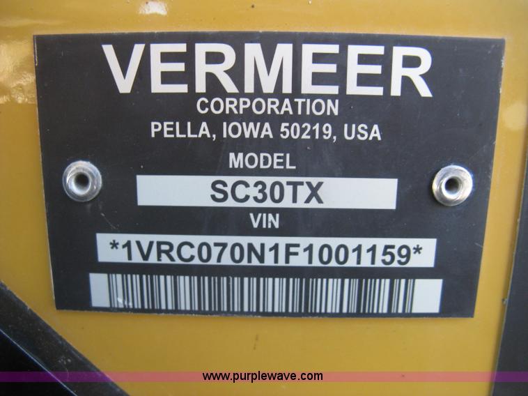 image for item L6456 2014 Vermeer SC30TX stump grinder