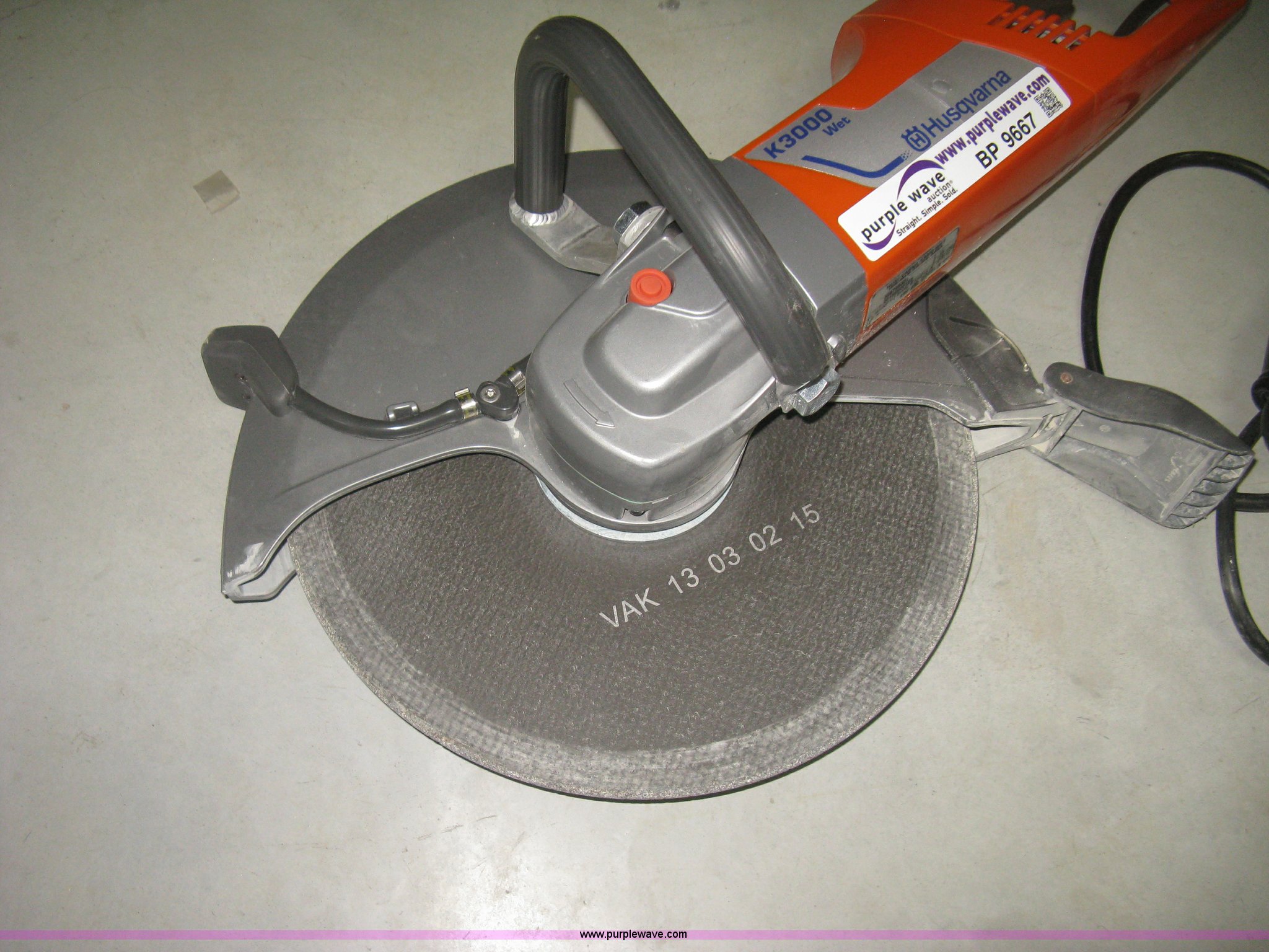 Husqvarna K3000 concrete wet saw in Wichita, KS Item BP9667 sold