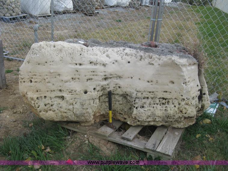 Holey limestone boulder in Wichita, KS | Item AL9425 sold | Purple Wave