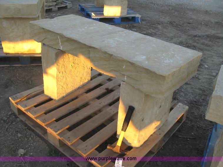 image for item BF9287 Colorado Buff three piece natural stone bench