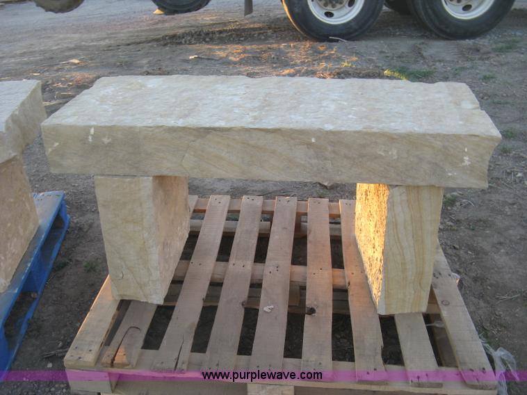image for item BF9287 Colorado Buff three piece natural stone bench