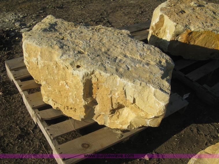 image for item BF9377 (4) native Kansas cream limestone boulders