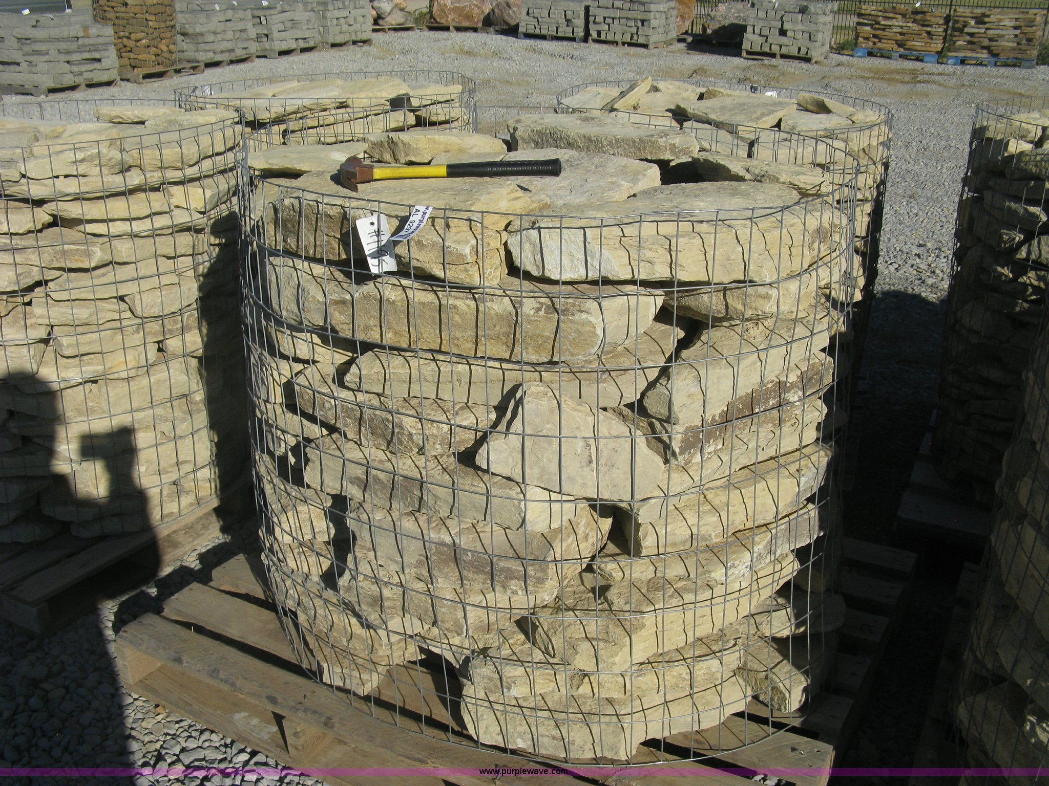 Kansas native limestone flagstone basket in Wichita, KS Item AL9297