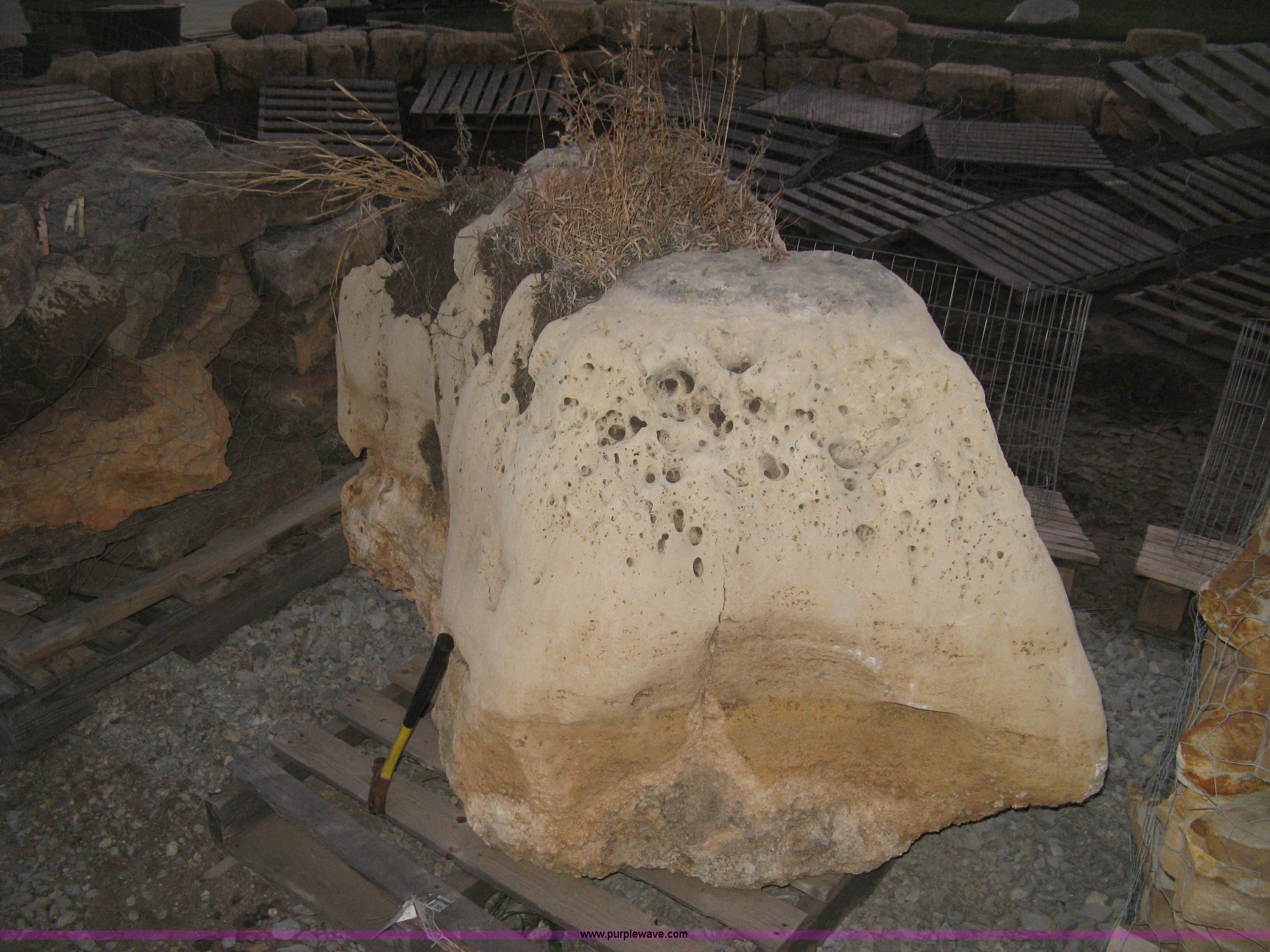 Holey limestone boulder in Wichita, KS | Item BF9548 sold | Purple Wave