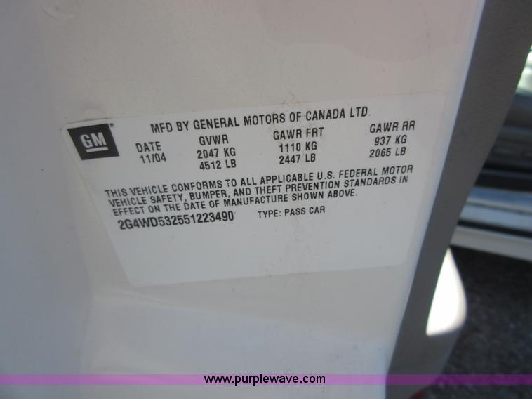 image for item BB9065 2005 Buick LaCrosse CXL