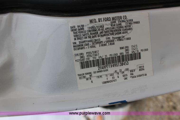 image for item BC9161 2009 Ford Crown Victoria Police Interceptor