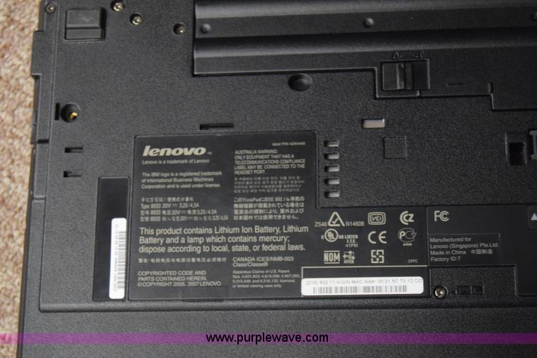 image for item BO9700 (17) Lenovo R61 laptop computers