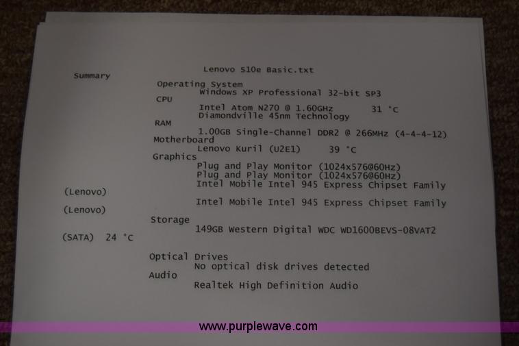 image for item BO9705 (7) Lenovo S10 notebook computers