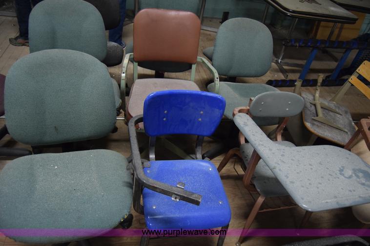 image for item BO9715 (25) assorted chairs and school desks