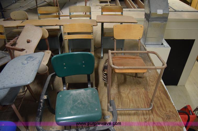 image for item BO9715 (25) assorted chairs and school desks