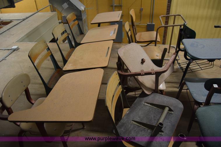image for item BO9715 (25) assorted chairs and school desks