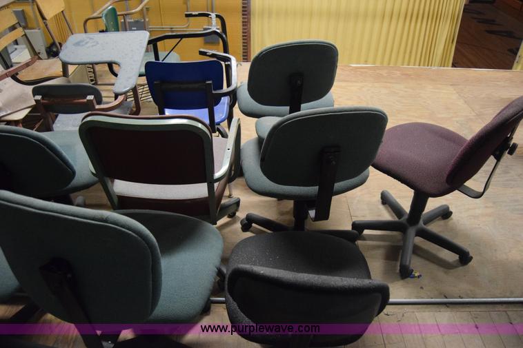 image for item BO9715 (25) assorted chairs and school desks