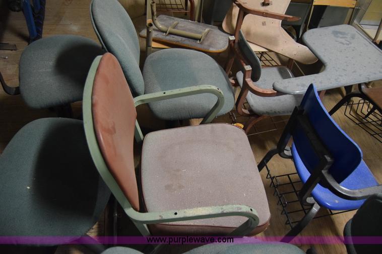 image for item BO9715 (25) assorted chairs and school desks