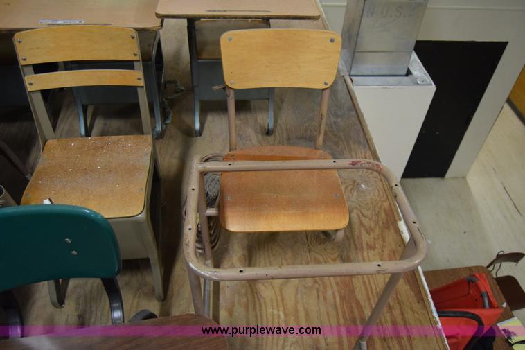 image for item BO9715 (25) assorted chairs and school desks