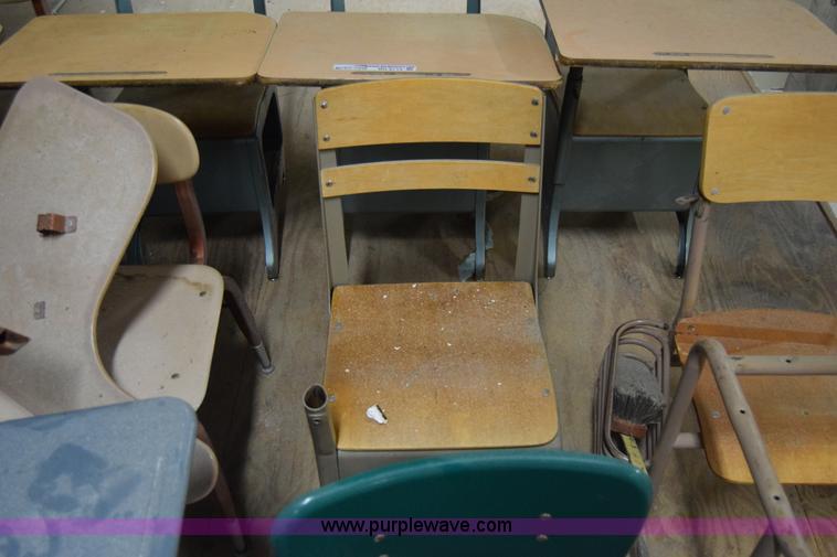 image for item BO9715 (25) assorted chairs and school desks
