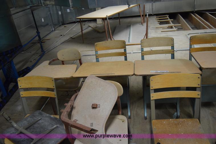 image for item BO9715 (25) assorted chairs and school desks