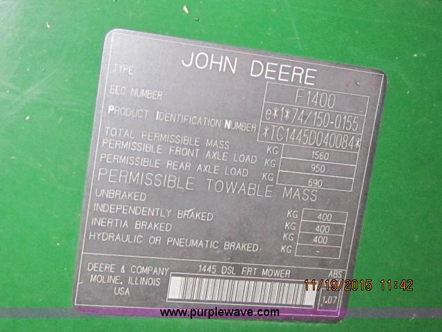 image for item E1098 John Deere 1445 mower
