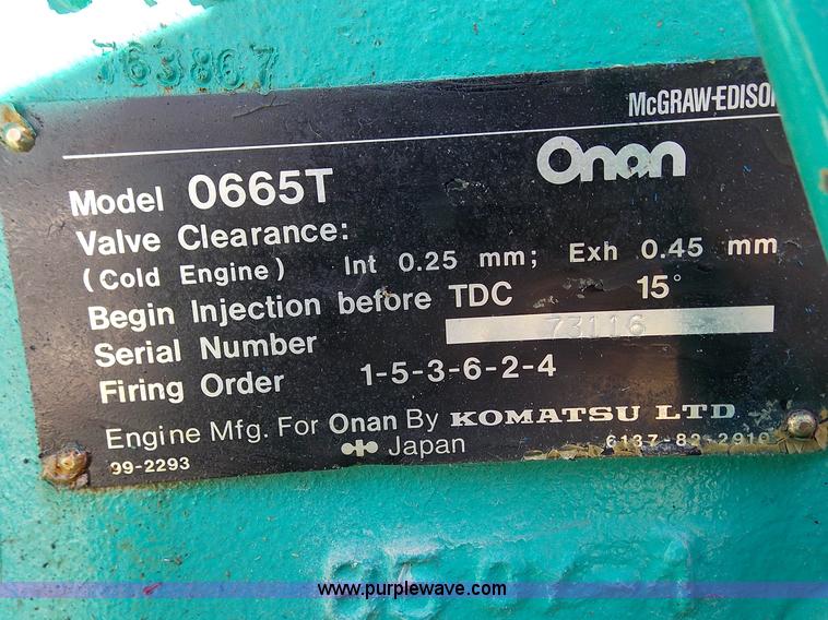 image for item J2687 Onan generator