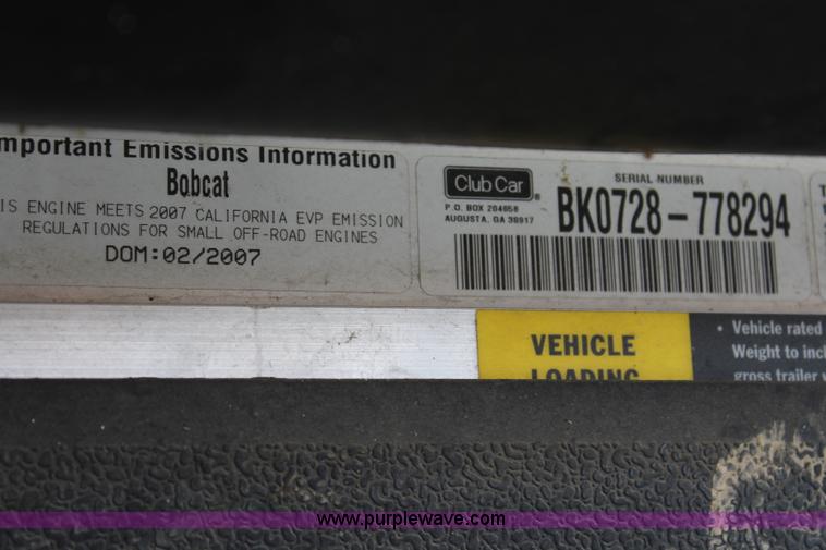 image for item J3684 2007 Bobcat 2100 utility vehicle