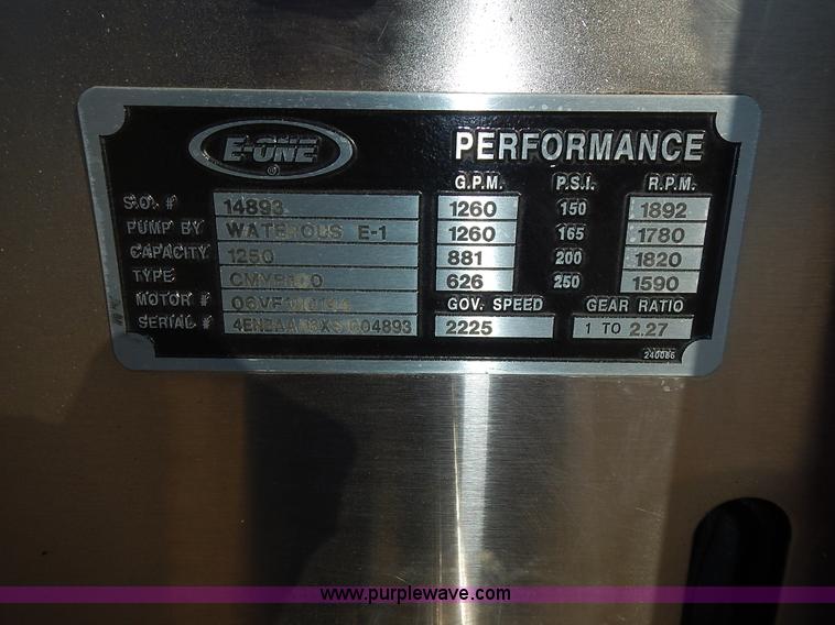 image for item J6335 1995 Emergency One fire truck