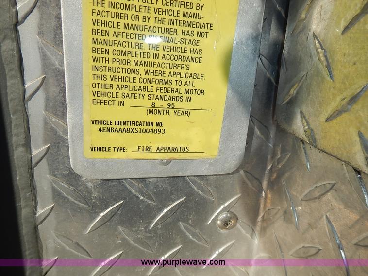 image for item J6335 1995 Emergency One fire truck