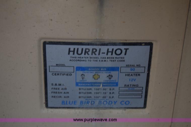 image for item J7026 1995 Chevrolet Blue Bird school bus