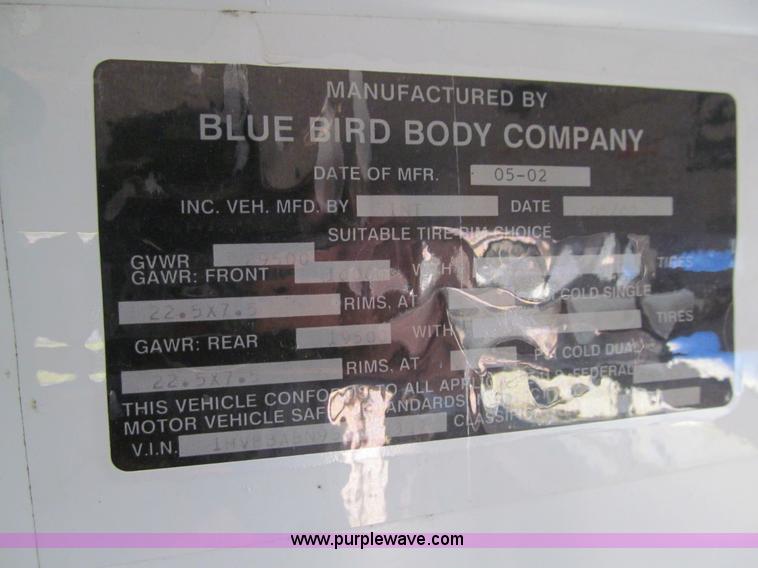 image for item K6252 2003 International 3800 school bus