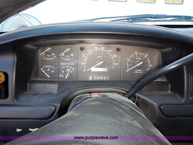 image for item L3511 1997 Ford F350 XL flatbed pickup truck with crane