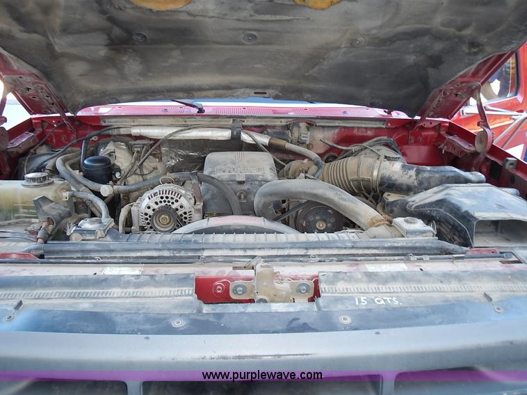 image for item L3511 1997 Ford F350 XL flatbed pickup truck with crane