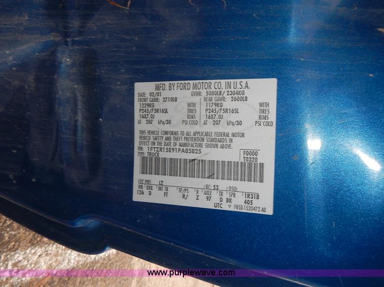 image for item L3571 2001 Ford Ranger Edge SuperCab pickup truck