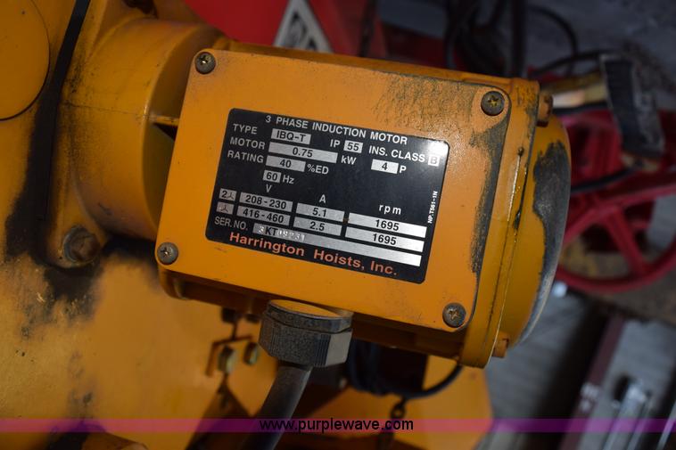 image for item K3275 Harrington crane hoist