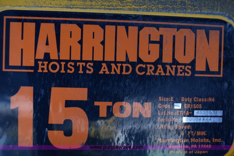 image for item K3275 Harrington crane hoist