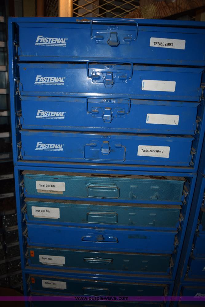 Assorted Fastenal bins with parts in Cook, MN Item K3377 sold