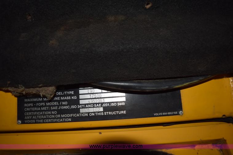 image for item K3482 1988 Volvo L120 wheel loader