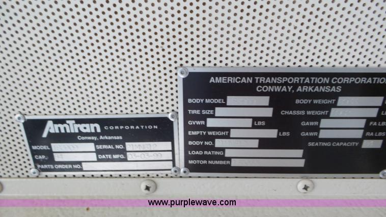 image for item L3876 1999 International American Transport Corp. school bus