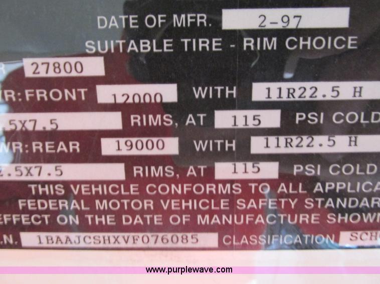 image for item L3881 1997 Blue Bird TC2000 school bus