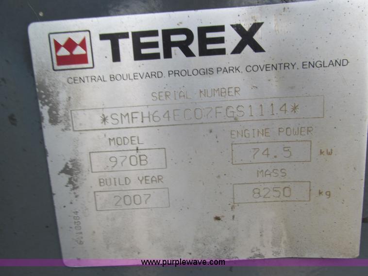 image for item L3900 2007 Terex 970B backhoe