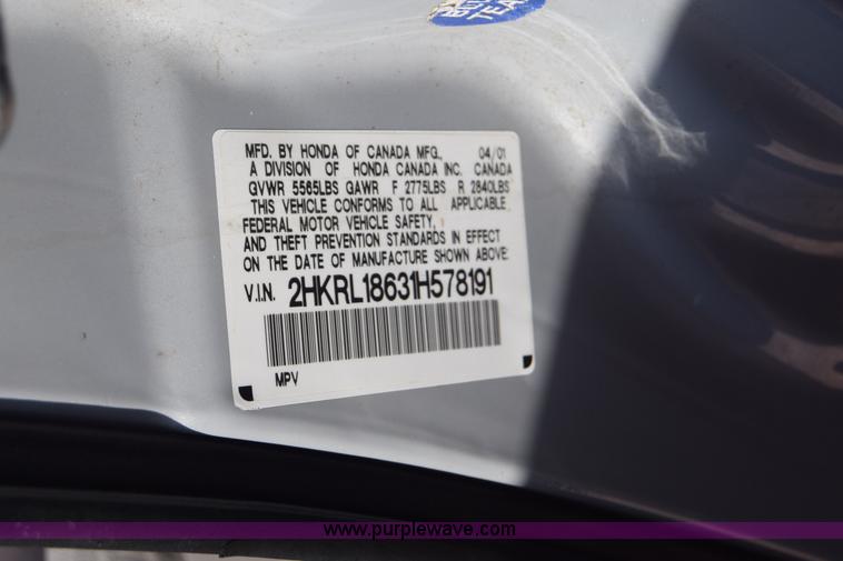 image for item K4835 2001 Honda Odyssey EX van