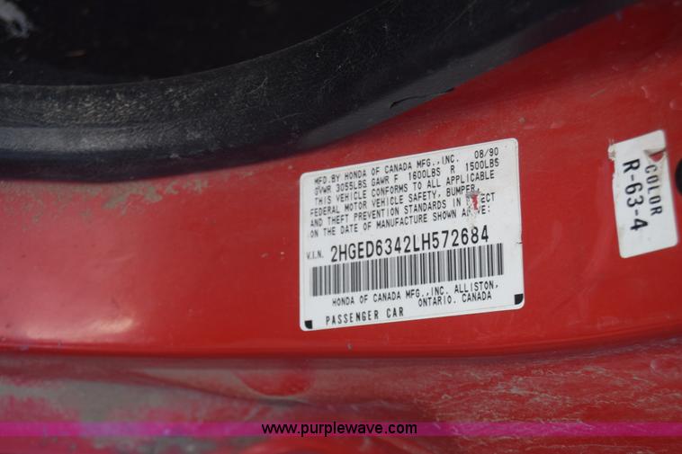 image for item K4925 1990 Honda Civic