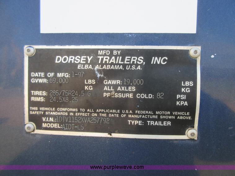 image for item I1870 1997 Dorsey AIDT-LS dry van trailer