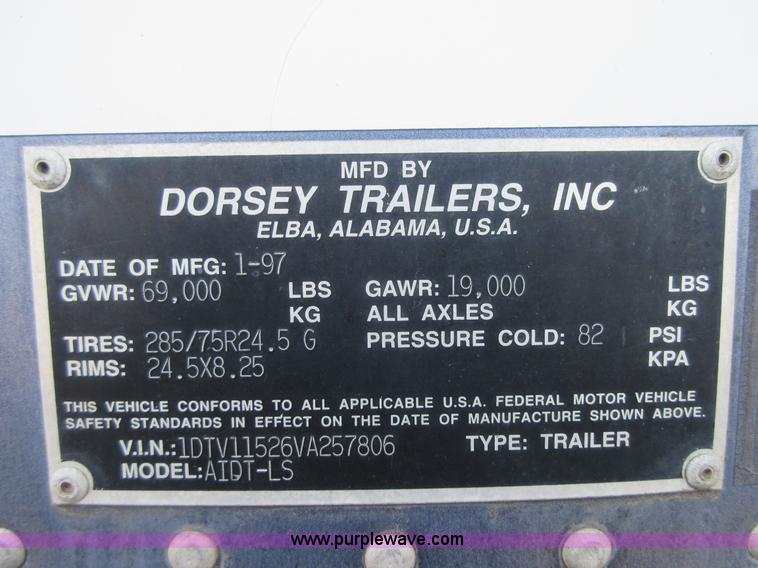 image for item I1872 1997 Dorsey AIDT-LS dry van trailer
