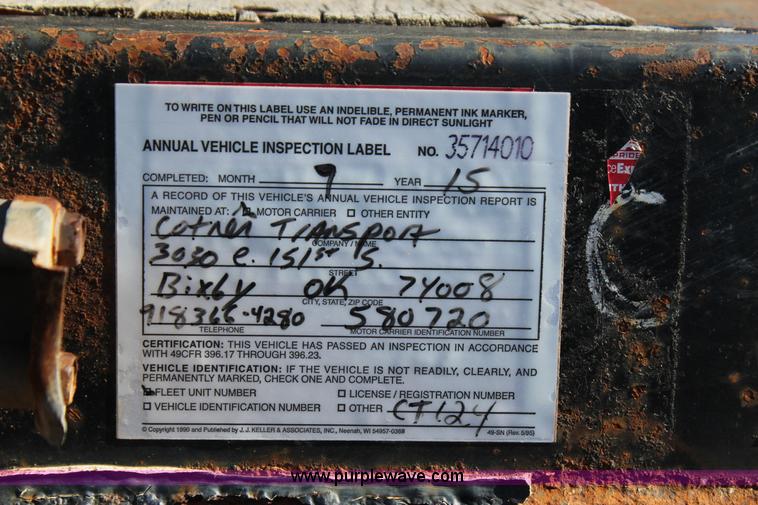 image for item J4265 1999 Dorsey DGTS-48 flatbed trailer