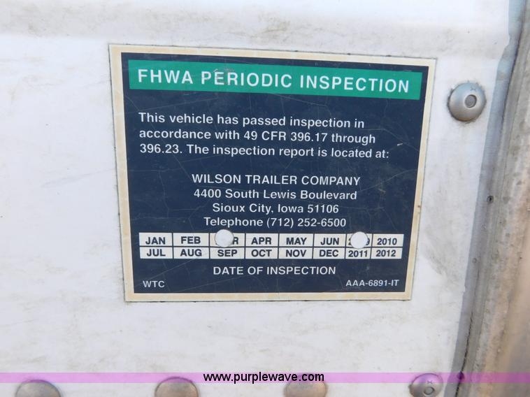 image for item J6843 2010 Wilson DWH-550 double hopper grain trailer