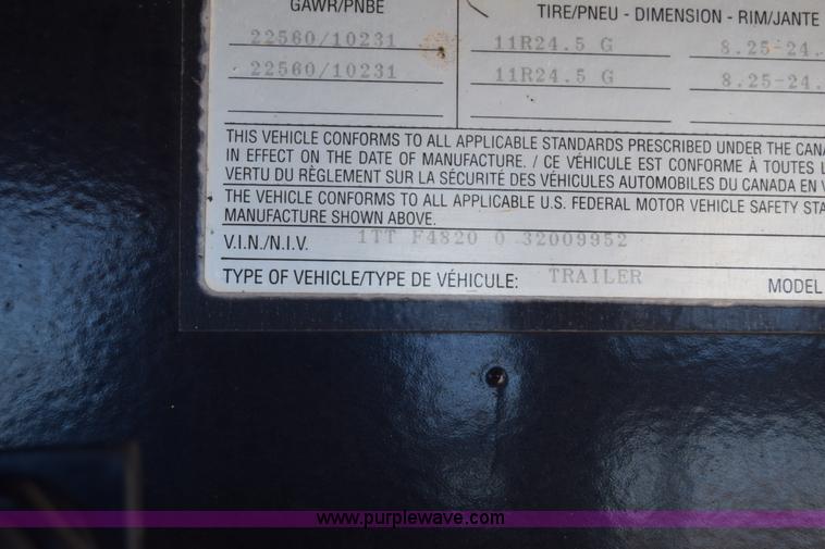 image for item K4919 2003 Transcraft Eagle II flatbed trailer