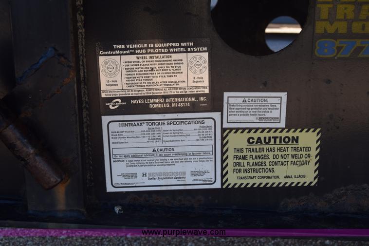 image for item K4920 2003 Transcraft DTL-2100 drop deck trailer