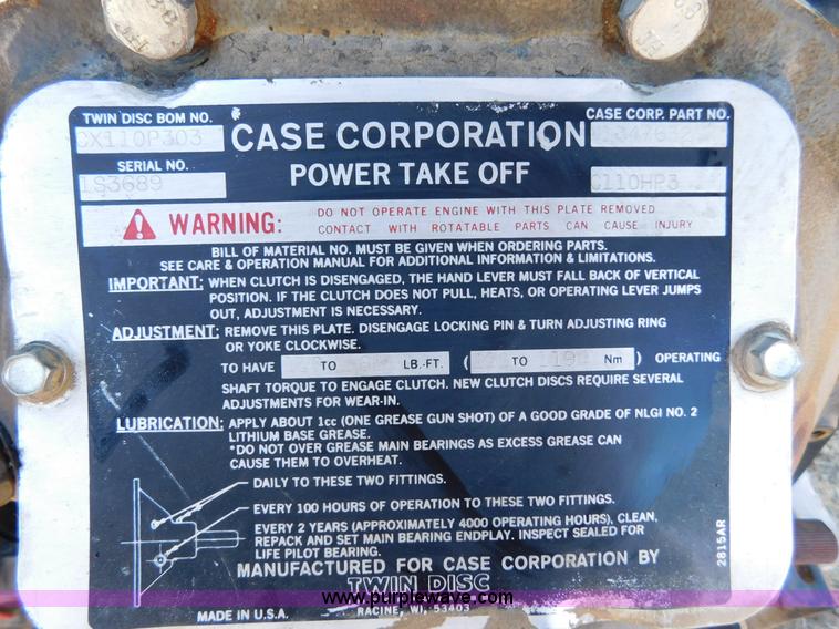 image for item AW9402 Case 4391T four cylinder diesel irrigation engine