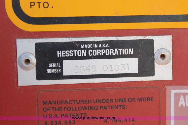 image for item H8030 1992 Hesston 4900 large square baler