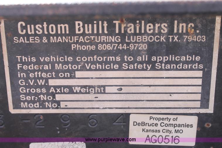 image for item J1375 1998 shop built spray rig trailer