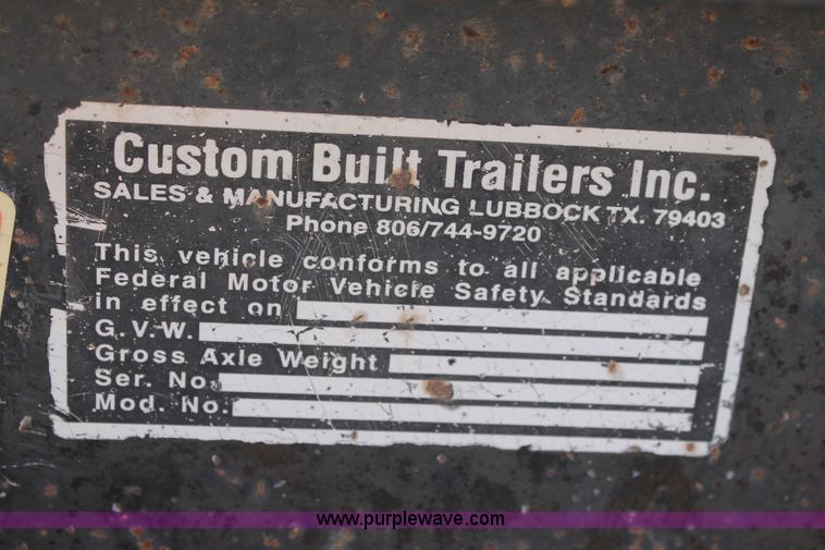 image for item J1376 1997 shop built spray rig trailer